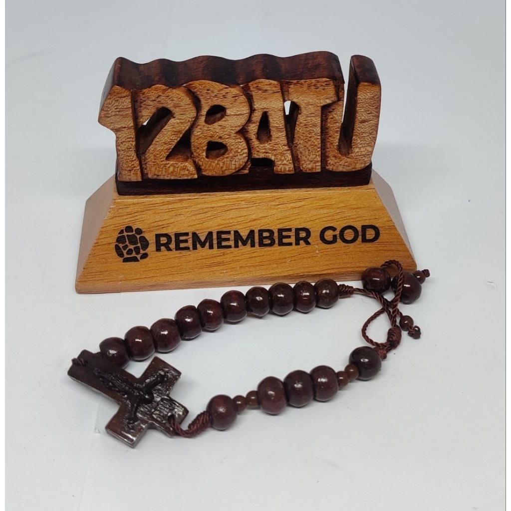 Gelang Rosario Lengkung Kayu