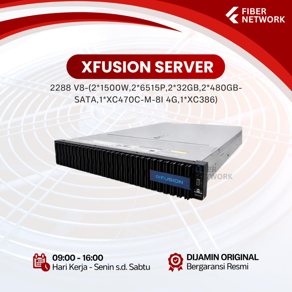 XFUSION SERVER 2288 V8-(2*1500W,2*6515P,2*32GB,2*480GB-SATA,1*XC470C-M-8i 4G,1*XC386)