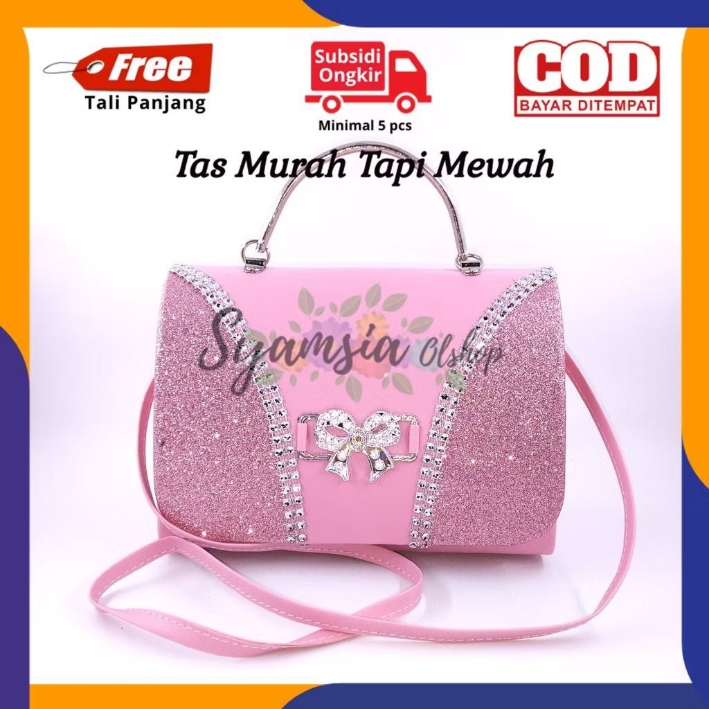 Tas Pesta / Tas Kondangan Wanita Mewah Elegan Pink