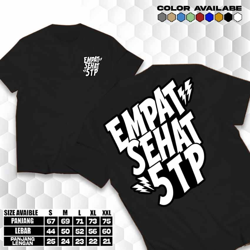 ahzashop - Kaos Otomotif Empat Sehat 5TP - Kaos Racing Team 4Sehat 5TP - Kaos Pria Wanita - Kekinian