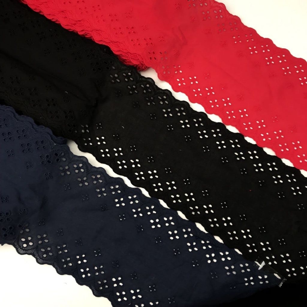 1 YARD - RENDA KATUN  HALUS / RENDA KATUN JEPANG / RENDA KATUN BORDIR / RENDA KATUN DUA SISI