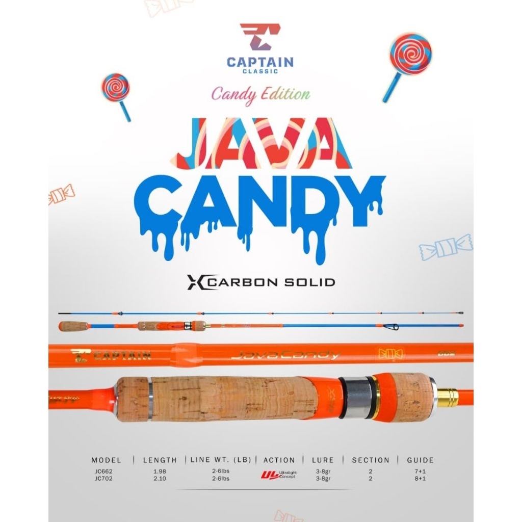 Joran Pancing Ultralight Captain Java Candy 662/702 Carbon Solid