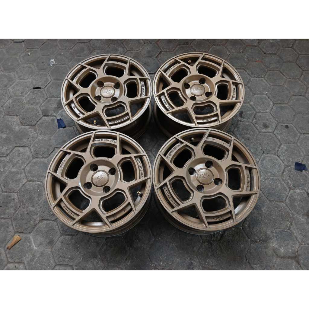 VELG MOBIL SECOND DESING DECA HSR RING 14 LEBAR 6 PCD 4X100 ET36 BRONZE