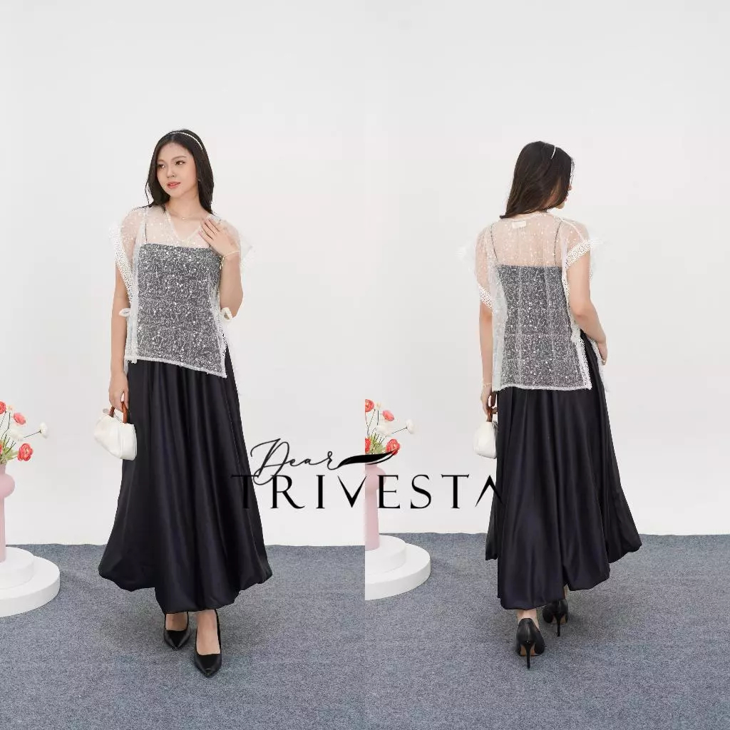 Dear Trivesta - Brokat Vest Sequins - Outer Sequins - Brokat Vest Wanita