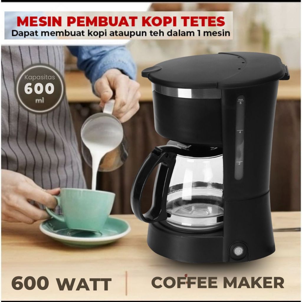 Coffee Maker Mesin Kopi 600 ml Espresso Low Watt
