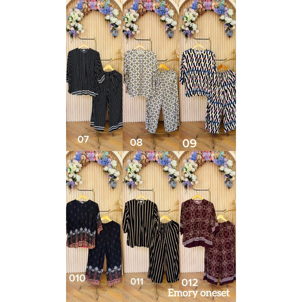 setelan 7/8 wanita kekinian setelan kulot Emory busui friendly