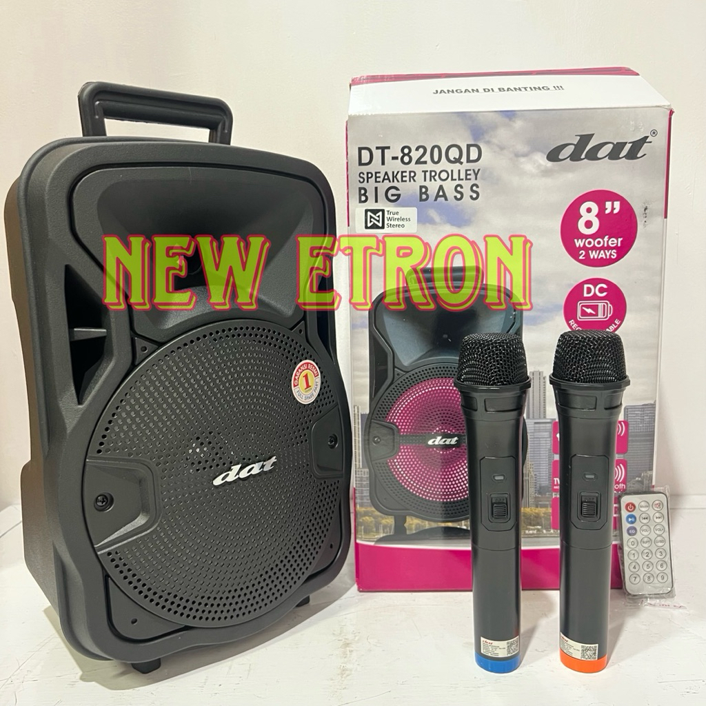 Speaker portable DAT DT 820QD original 8 inch speaker portable murah dat 820