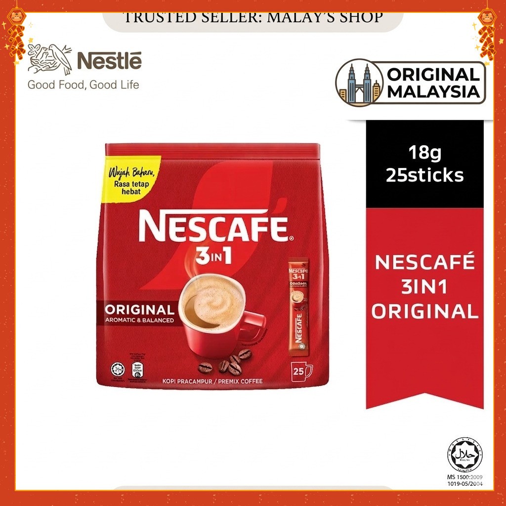 NESCAFE 3in1 Original Malaysia  - Kopi Premix Import Original