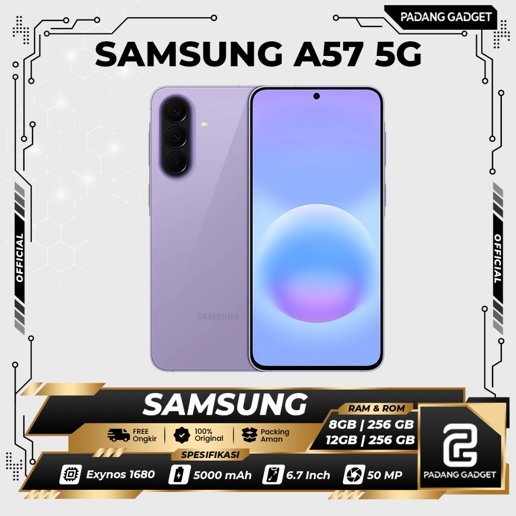 SAMSUNG A57 5G NFC 8/128 8/256 & 12/256 GB | HP Layar 6.7 " SUPER AMOLED | GARANSI RESMI SEIN |
