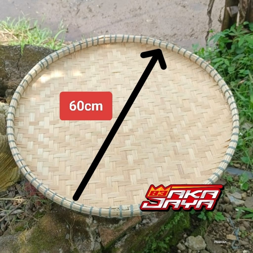 Tampah Bambu jumbo 55-60cm/ Nampan Nyiru anyaman tradisional