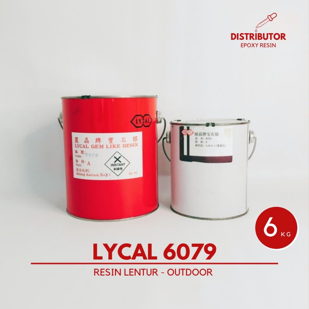 Resin bening Lycal (Lentur) flexible dgn Katalis - Lycal 6079 - 6 kg