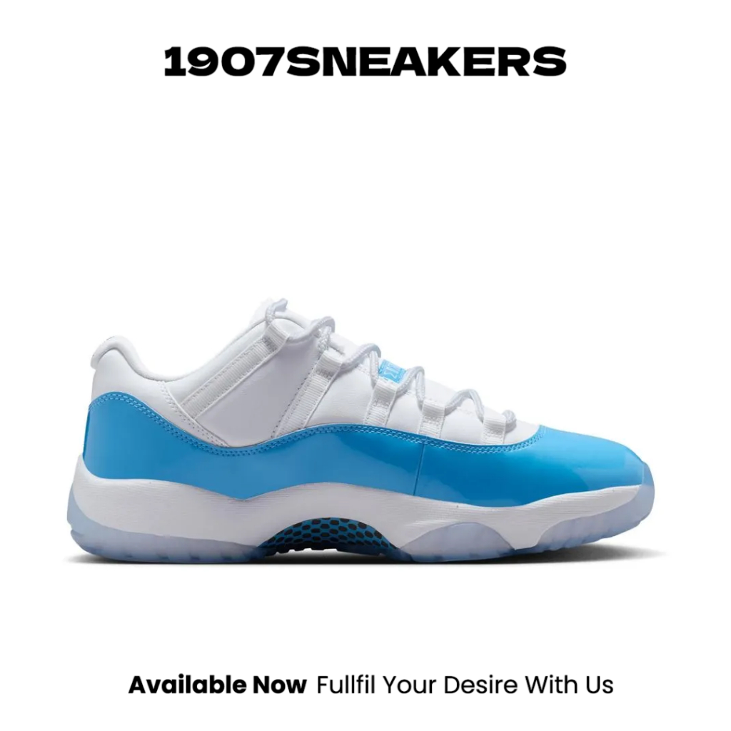 Sepatu Basket Pria Nike Air Jordan 11 Retro Low - White/University Blue- Black NIKFV5104100