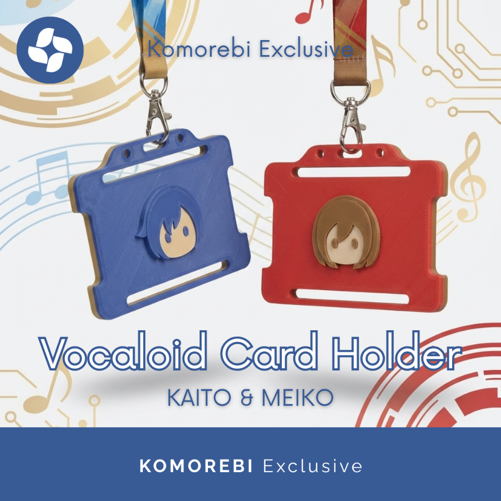 Card Holder Vocaloid 3D Print KAITO MEIKO Figure ID Card Holder Anime Lanyard Tempat Kartu#KO516