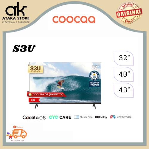 TV LED DIGITAL SMART TV COOCAA 32S3U/40S3U/43S3U/50SEU - 32IN/40IN/43IN/50IN TV COOCAA SMART TV
