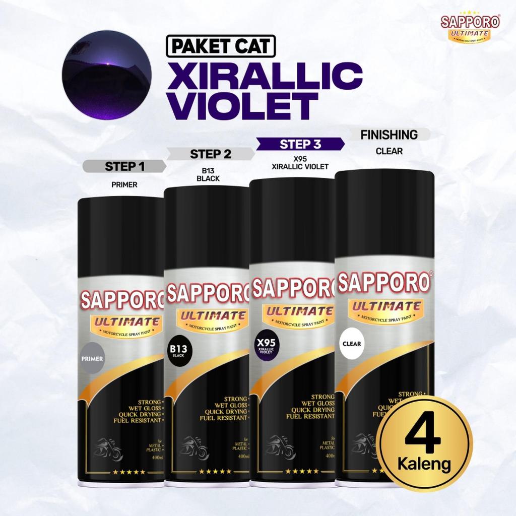Paket Cat X95 Xirallic Violet Sapporo Ultimate / Sapporo Spray