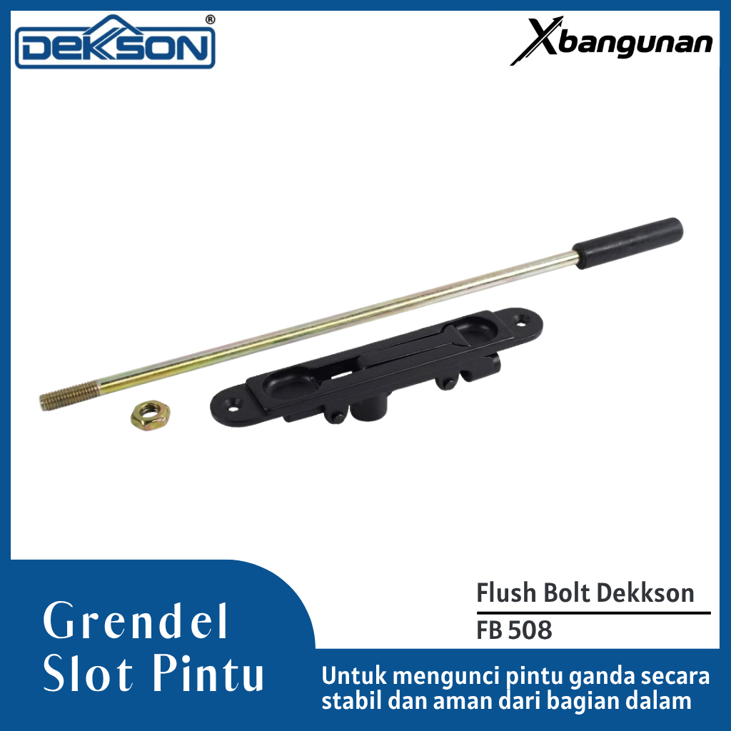 DEKKSON Flush Bolt Selot Pintu Grendel Tanam Aluminium