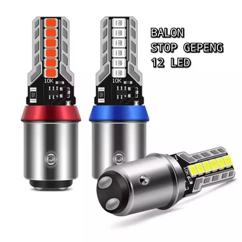 Lampu stop belakang 12led SMd bayonet dc kedip diam beat mio vario supra soul dll