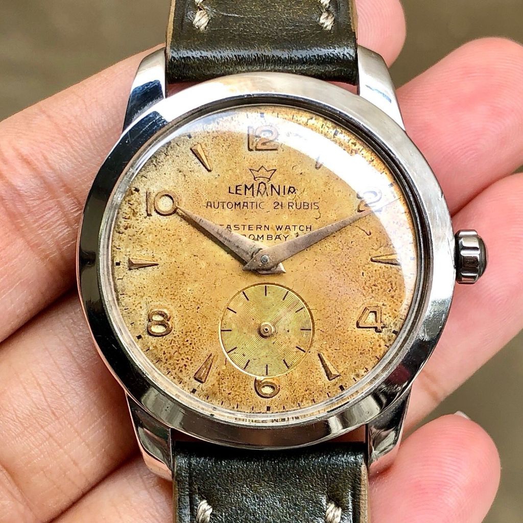 Vintage Lemania Automatic 21Rubis Eastern Watch Bombay