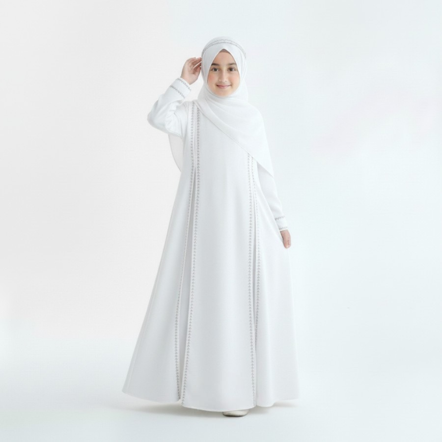 Baju Gamis Abaya Ibu Dan Anak Set Hijab Dress Couple Muslim simpel elegan