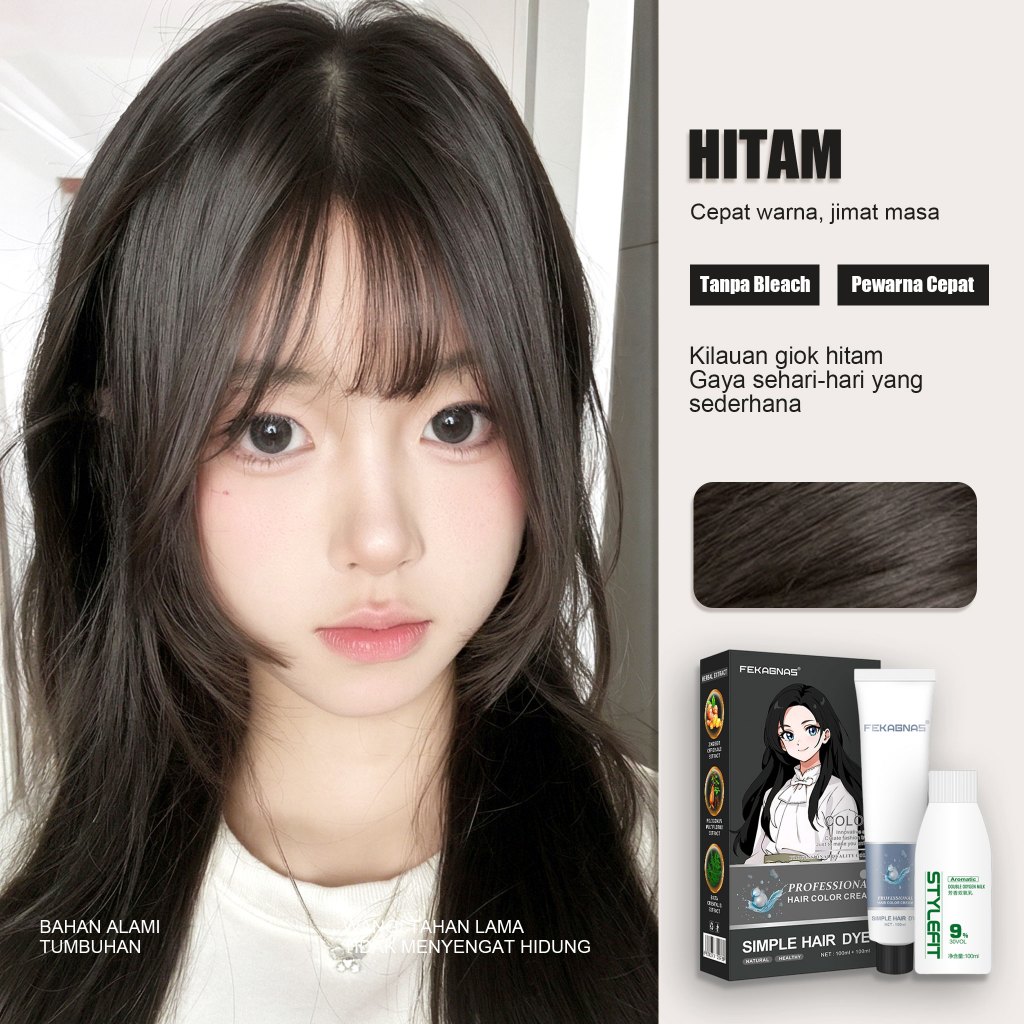 [100% Original] Pewarna Rambut - Cat Uban Instant Natural - Tanpa Amonia & Tidak Rusak Rambut - Untu