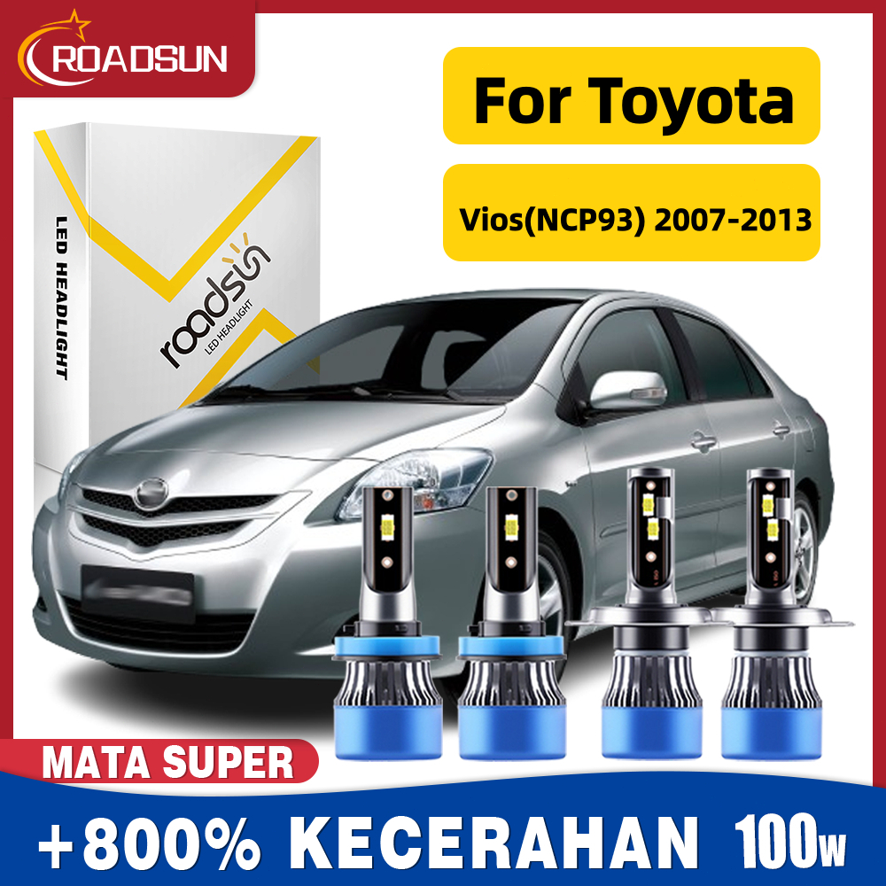 Cocok Untuk Toyota Vios(NCP93) 2007-2013 Led Lampu Depan Mobil Bohlam Hi/Lo Beam Lampu Kabut Super T