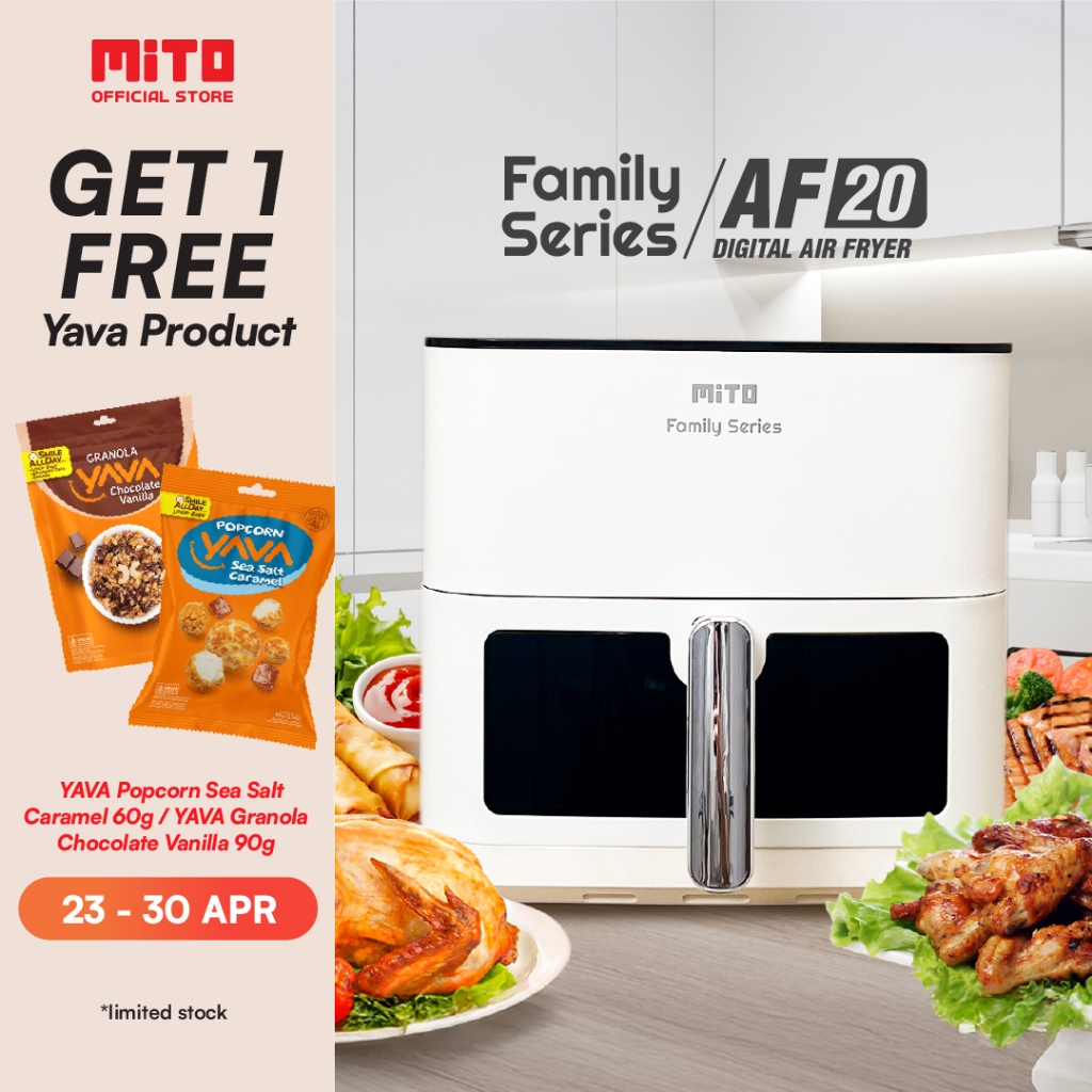 MITO Air Fryer Family Series AF20 8L Digital Low Watt
