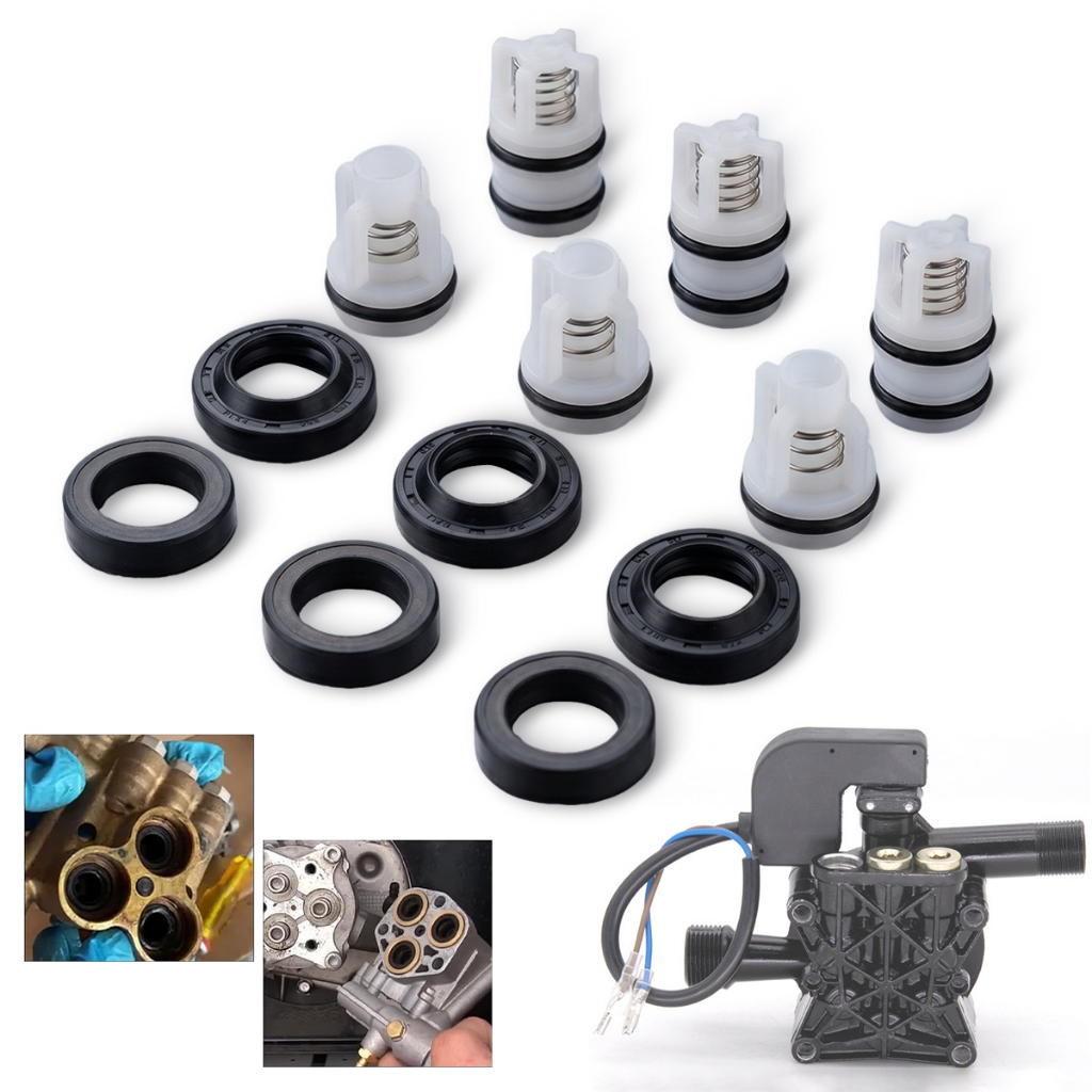 Sparepart Jet Cleaner High Pressure 12pcs Oil Seal Water Seal Inlet Valve Outlet Valve Jet Cleaner