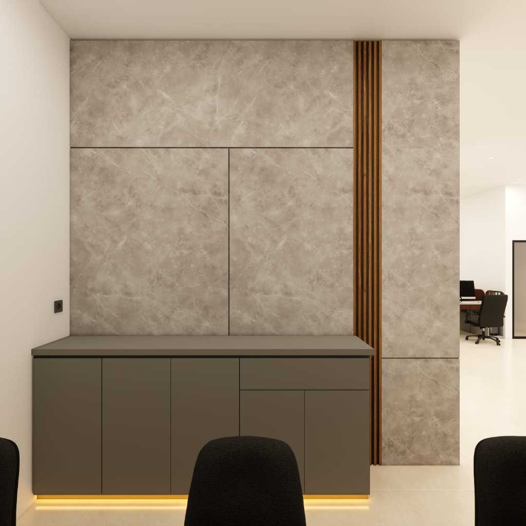 Custom Backdrop Storage Kantor Minimalist