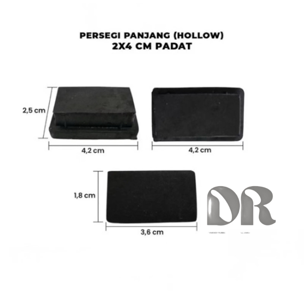 KARET KAKI HOLLOW 2X4 PADAT KARET KAKI MEJA KURSI