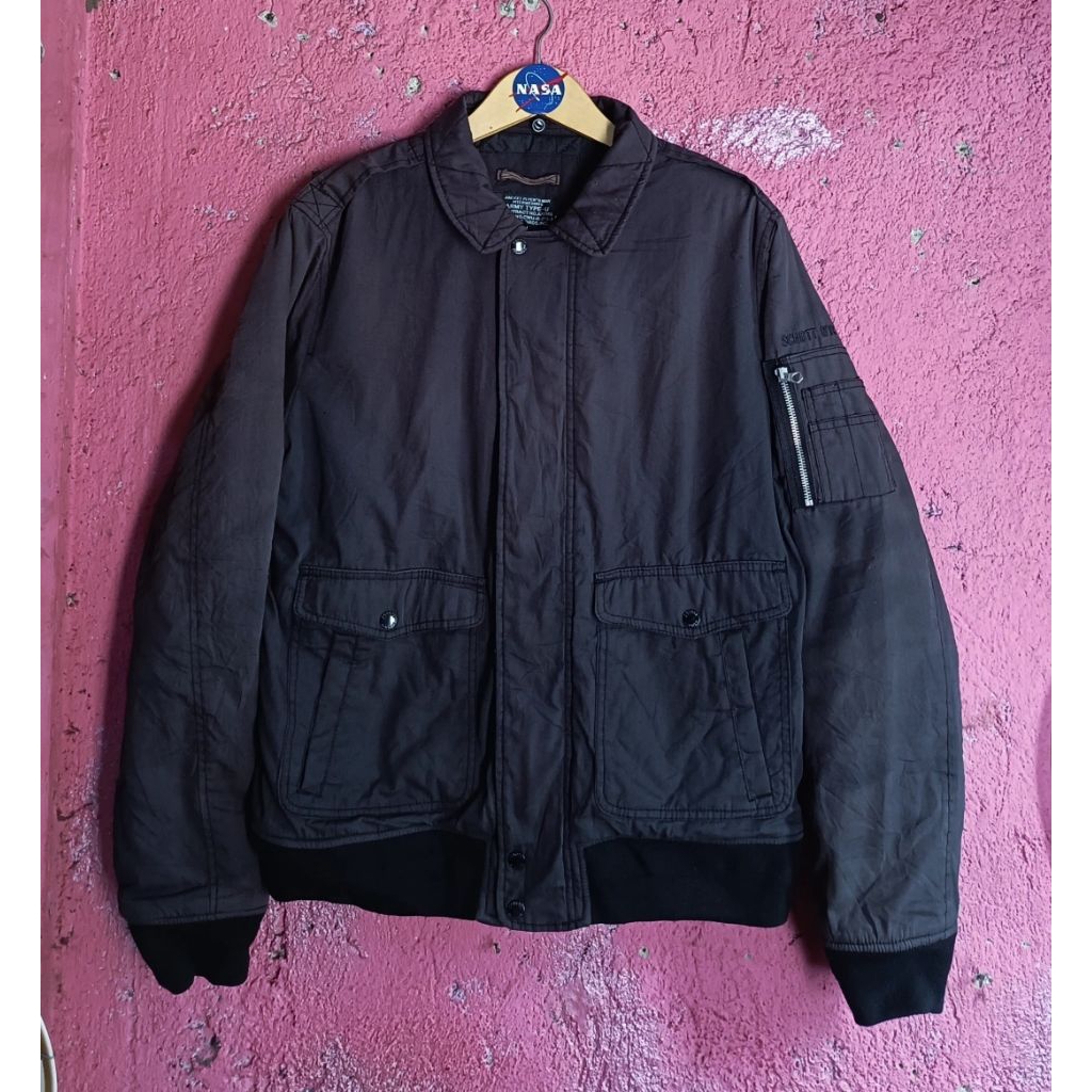 Jaket flight army Type - U vintage schott bros  NYC