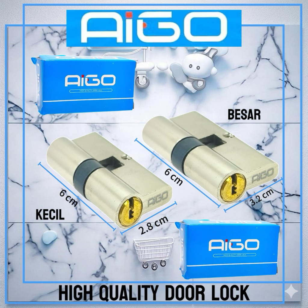 Aigo silinder kunci pintu besar silinder kunci pintu tanggung dan kecil