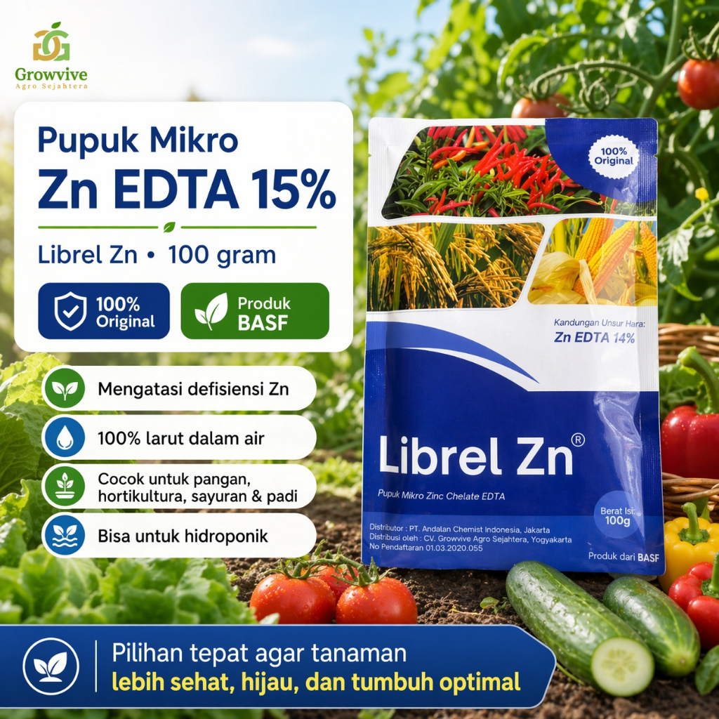 Pupuk Mikro Librel Zn 100 gram untuk Semua Tanaman