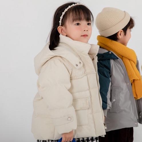 Larra Tweed Coat Kids / Coat Musim Dingin Anak Perempuan / Puffer Coat Anak / Coat Winter Anak / Twe