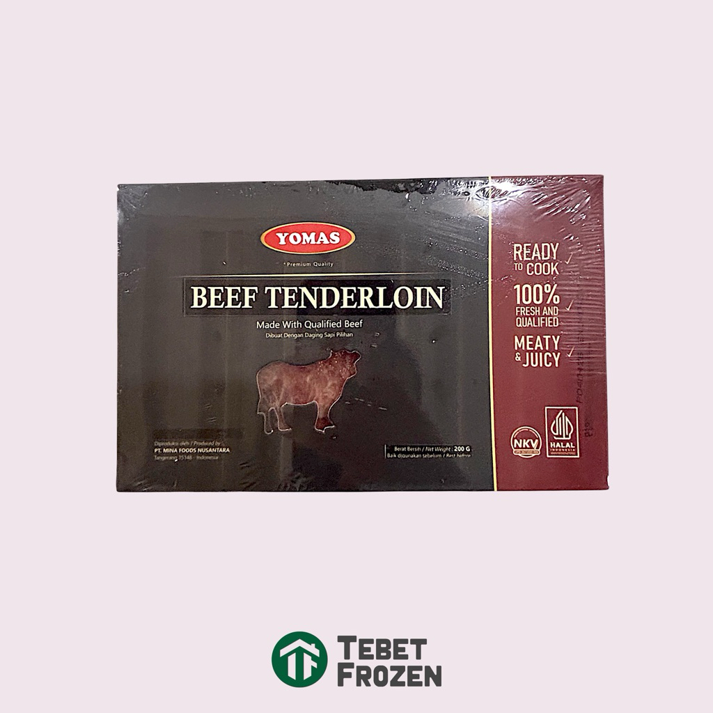 YOMAS STEAK BEEF TENDERLOIN 200GRAM - TEBET FROZEN