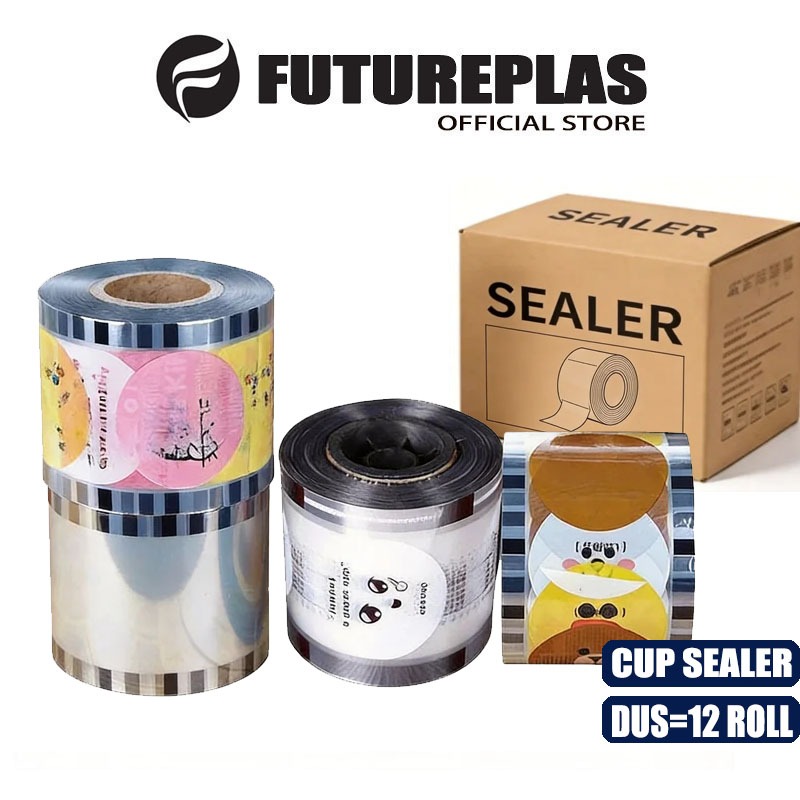 Futureplas (DUS) Cup Sealer Plastik Lid Cup Sealer Press Isi 1000/1400pcs Tutup Segel Gelas Kopi Teh