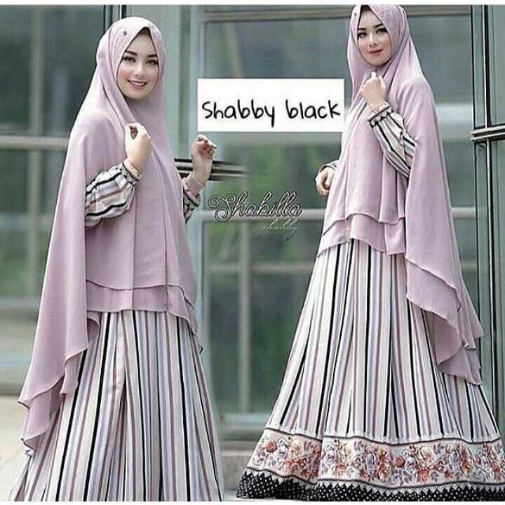 Alena gamis murah monalisa set khimar ceruty