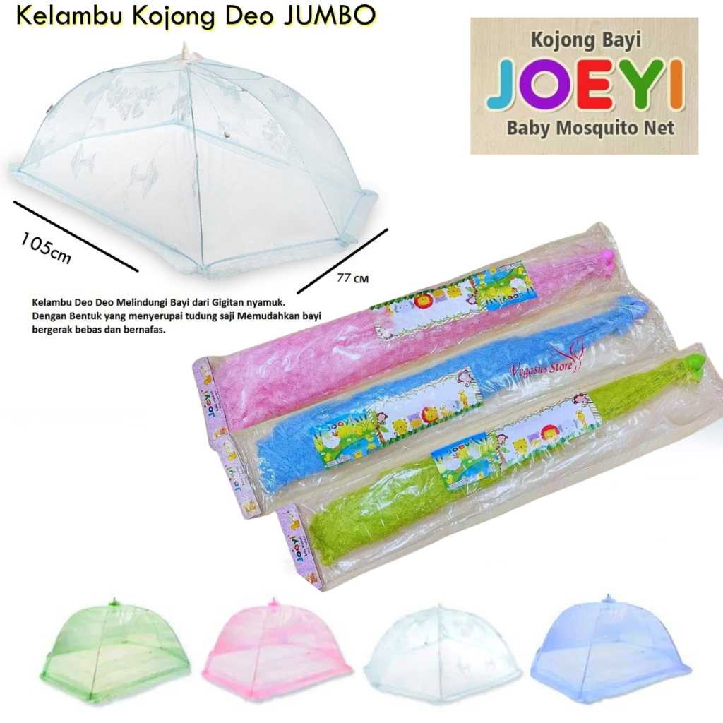 Joeyi Kelambu Bayi Kojong Deo-Deo Anti Nyamuk Ukuran 60x90cm &77x105cm Kain Kasa Perlindungan Nyamuk