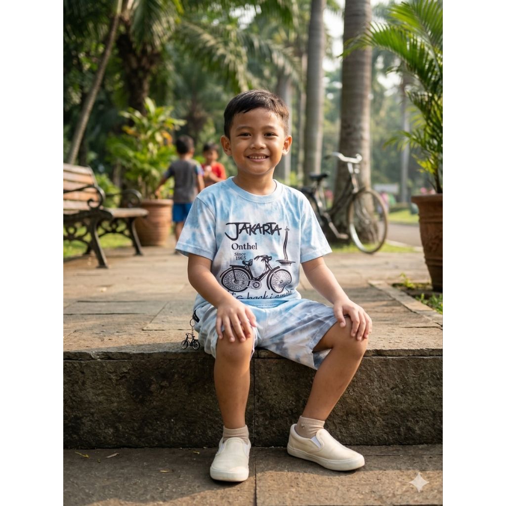 baju stelan anak Motif JKT monas