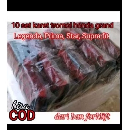 10 set karet Tromol MURAH dari ban forklift Honda lama, Supra X lama, grand, legenda,Astrea