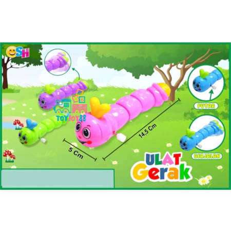 Mainan Ulat Bergerak Anak Lucu MURAH / Mainan Anak Ulat Gerak Putar