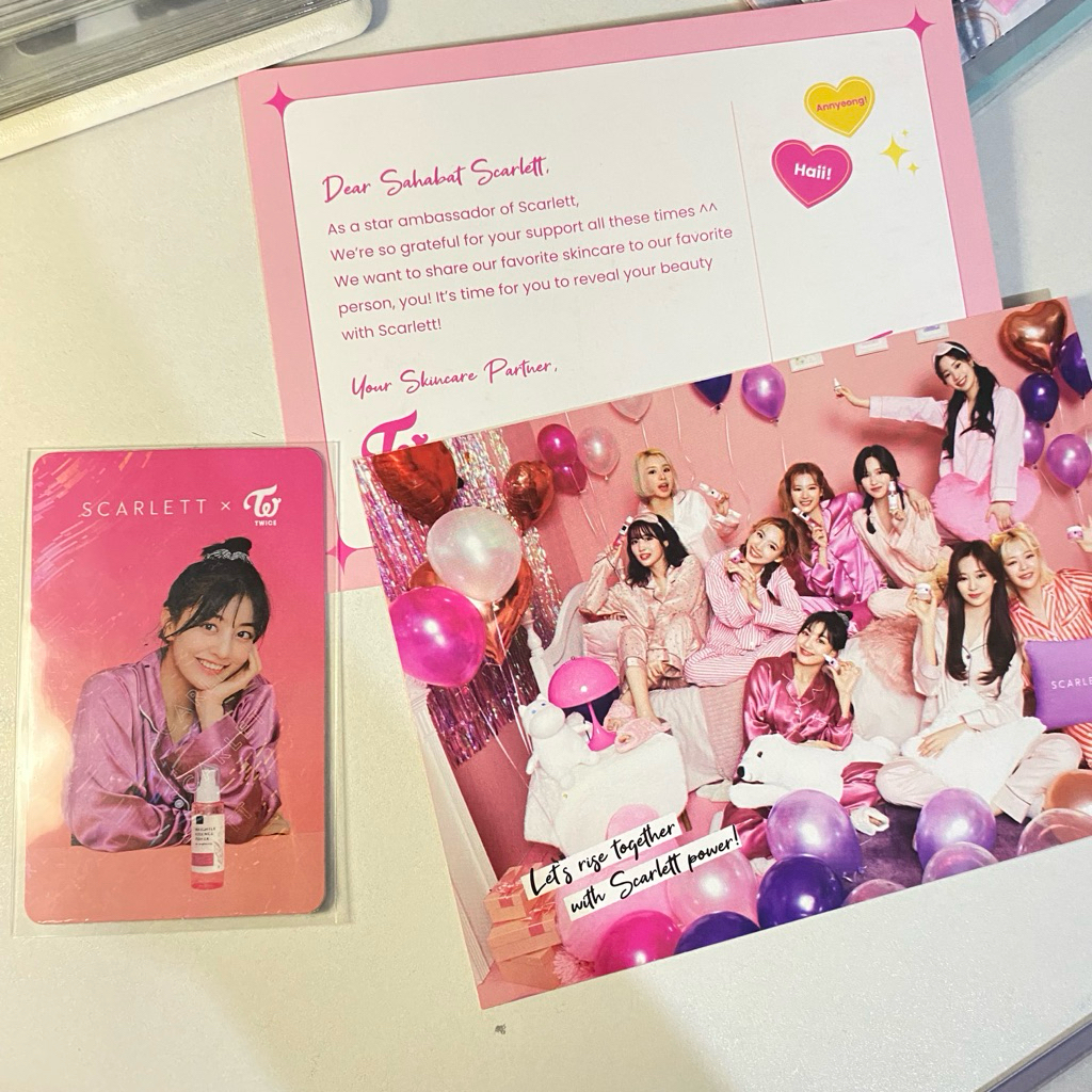 twice scarlett jihyo photocard twice postcard