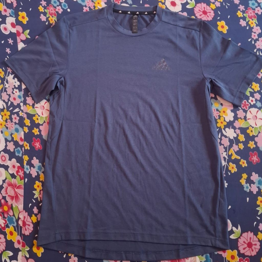 Kaos T-shirt Adidas Training Aeroready Designed Move Original Biru Bekas Preloved Second
