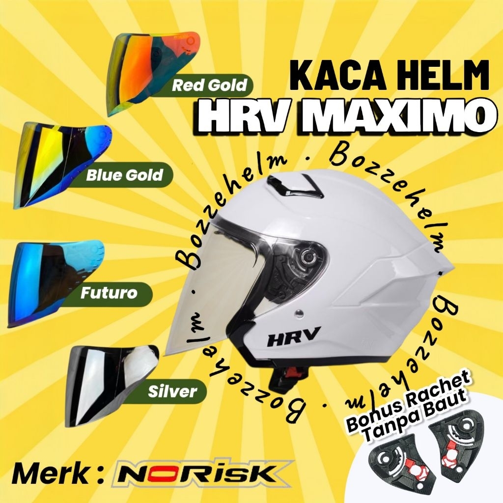 BOZZEHELM Kaca Helm HRV MAXIMO Visor Flat HRV Maximo