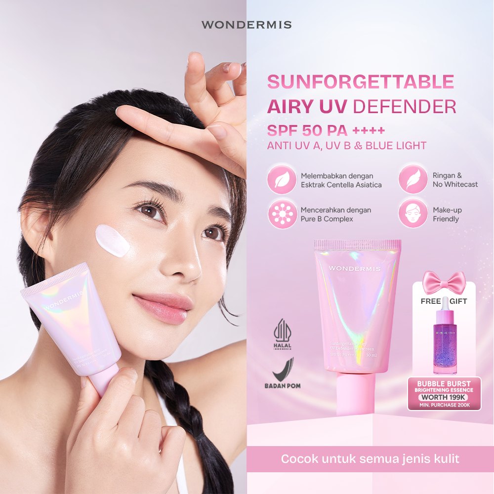 WONDERMIS Sunforgettable Airy UV Defender Sunscreen 30 ml Tabir Surya SPF 50 Tabir Surya Niacinamide