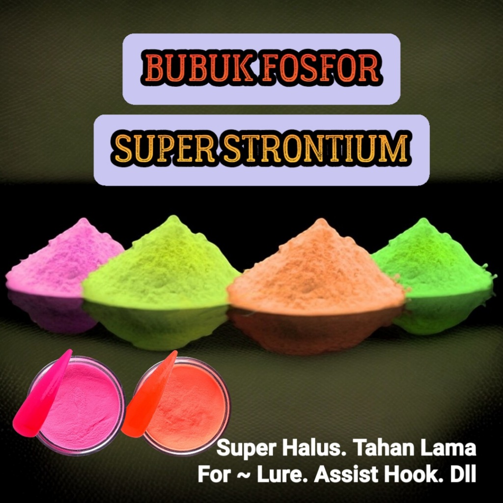 BUBUK FOSFOR 10GR SUPER STRONTIUM ALUMINATE BUBUK POWDER BUBUK FOSFOR ASSIST HOOK JIG LURE