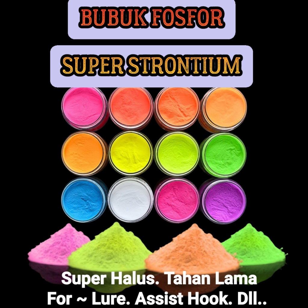 BUBUK FOSFOR 100GR SUPER STRONTIUM ALUMINATE BUBUK GID POWDER BUBUK FOSFOR ASSIST HOOK JIG LURE MINN
