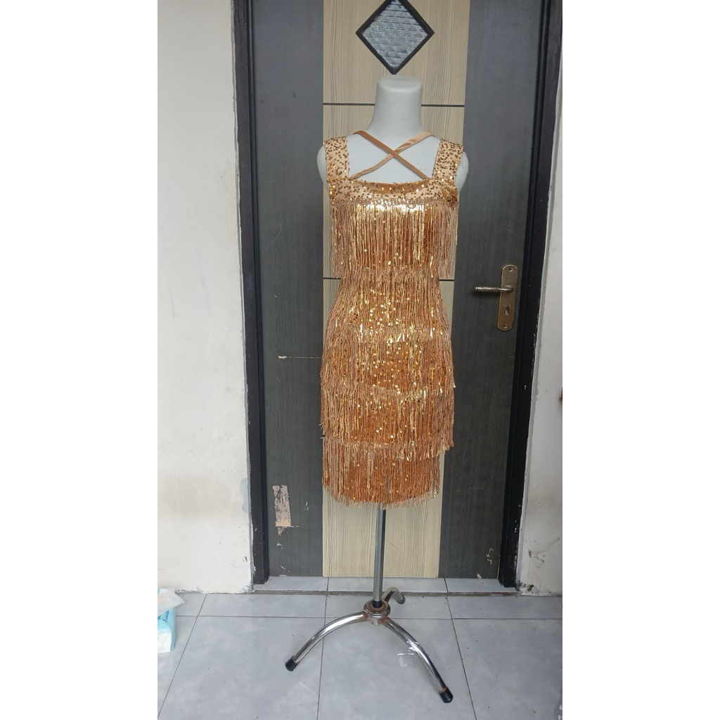 dress bludru payet mix rumbai rumbai