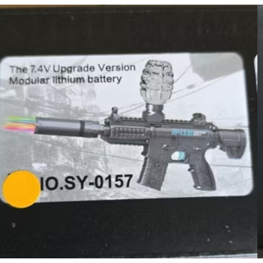 Mainan Tembak Jelly M416 Black Edition Full Custom Look