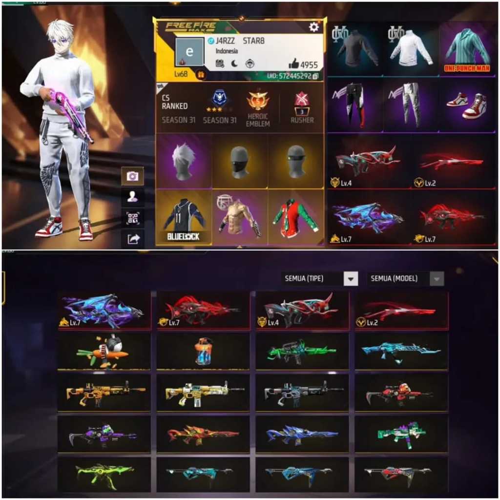 Jual murah akun free fire ff aman terpercaya bisa cod terlaris
