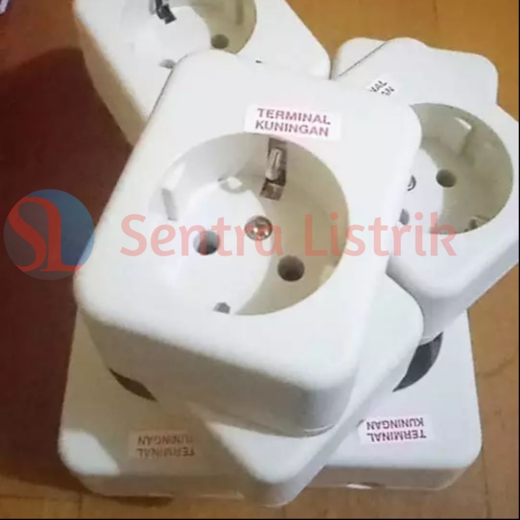 Stop Kontak Uticon 1 Lubang ST-118 - Tahan Arus 16A, Tanpa Kabel, SNI